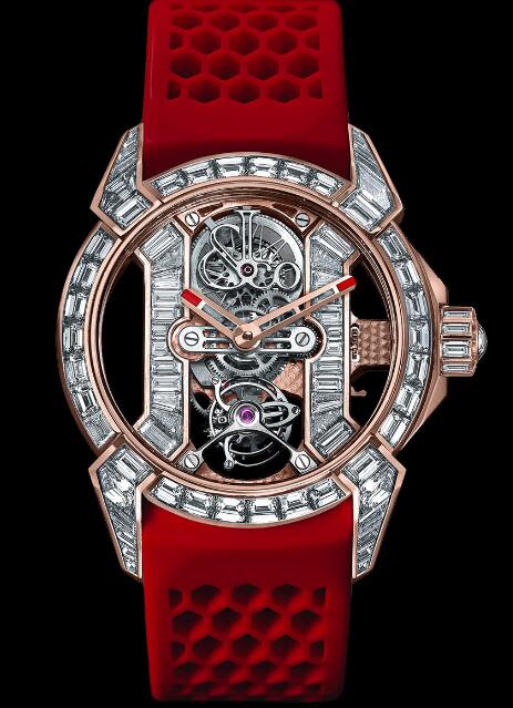 Jacob & Co. Epic X Tourbillon Baguette Rose Gold Watch Replica EX500.40.BD.BD.A Jacob and Co Watch Price